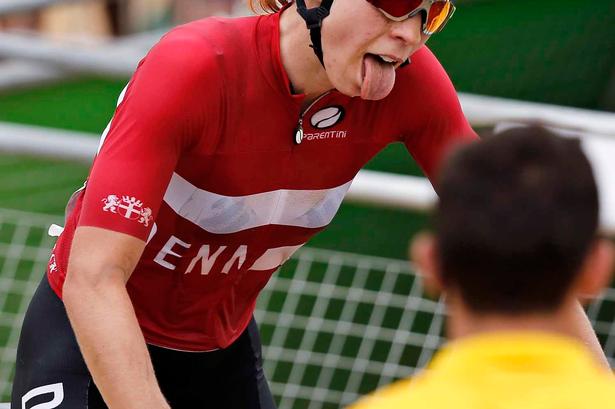 Annika Langvad blev nummer 11 i mountainbike - og var vist ikke helt tilfreds. 