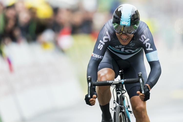 FØRENDE. Michal Kwiatkowski fra Sky er nu manden, der ligger i spidsen for årets Vuelta. 