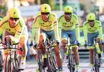 våbenhvile?  Allerede på første etape af Vueltaen blev Alberto Contador sendt bagud i stillingen, da Tinkoff-holdet leverede en skidt holdkørsel. 
