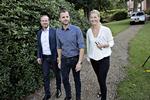 toptrio. Tre radikale toppolitikere på vej til presemøde: Martin Lidegaard, Morten Østergaard og Sofie Carsten Nielsen. 