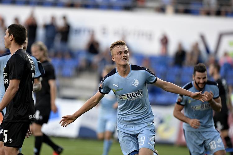 Matchvinder. Mikkel Kallesøe var dagens mand i skysovs i det kronjyske. 