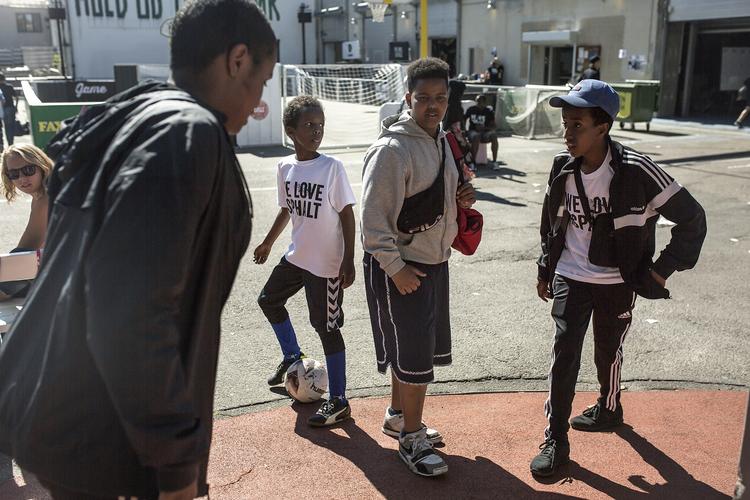 Streetbasket. Holdet 'Somali Soldiers' var kommet til København fra Gullestrup ved Herning. 