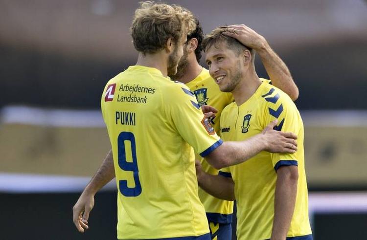 Målmaskiner. Teemu Pukki (tv) og Andrew Hjulsager banker mål ind på samlebånd for Brøndby. 