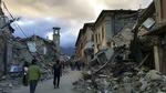 Ødelagt. Centrum af byen Amatrice ses her efter jordskælvet, der dræbte 291 mennesker. 