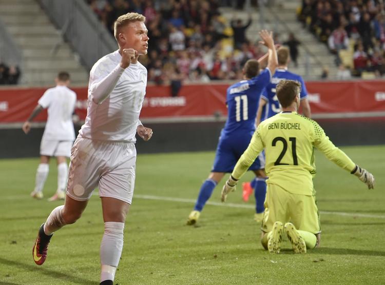 AMBITIØS. Viktor Fischer spillede en god landskamp mod Liechtenstein. 