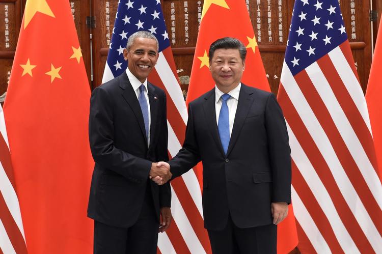 Aftale. USA's præsident, Barack Obama, og Kinas præsident, Xi Jinping underskrev i dag klimaaftalen fra Cop21 i Paris. 