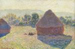 Find NÅLEN. Maleriet ’Kornstakke midt på dagen’ fra 1890 er et af Monets mange høstakbilleder, men det eneste på udstillingen. Foto: Ordrupgaard 