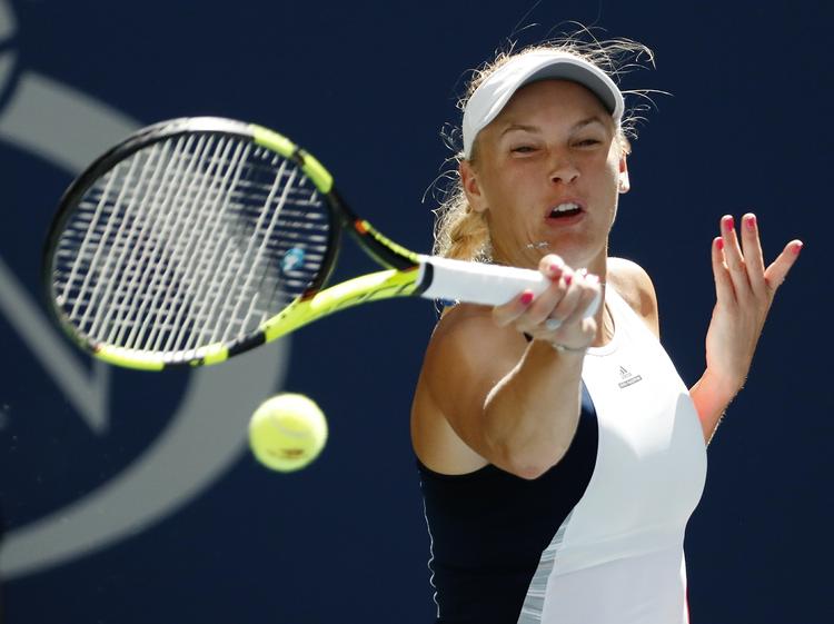 BANG. Lidt overrraskende kom der mange gode offensive slag fra Caroline Wozniackis forhånd i opgøret mod Madison Keys. 