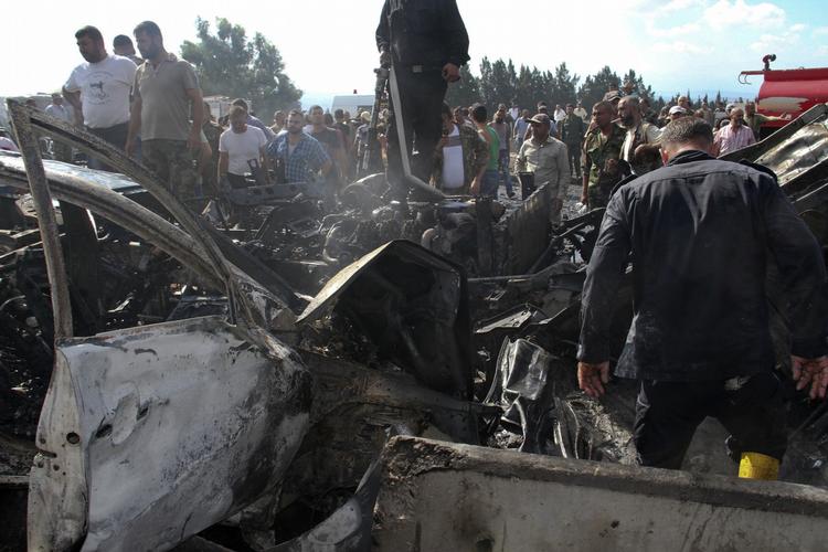 ramt. De fleste ofre for IS' selvmordsbomber i Syrien i dag er i byen Tartys, hvor mindst 35 blev dræbt ved et dobbelt bombeangreb. 
