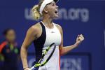 Caroline Wozniacki efter sin sejr over Anastasija Sevastova på 6-0, 6-2. 