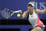 Walkover. Caroline Wozniacki havde let spil i US Open-kvartfinalen mod en skadet Sevastova. 
