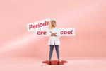 #Monkifesto. Kiran Gandhi er blandt en større gruppe kvinder og et par mænd, der lancerer aktivistiske budskaber i samarbejde med Monki. Gandhis budskab – ’Periods are cool’ og ’Period’ – er trykt på en serie trusser. Pr-foto 