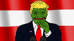 #CANTSTUMP. Frøen Pepe, her afbilledet som Donald Trump, er under angreb fra Hillary Clintons lejr, der mener, at den indgyder racehad og 'hvidt overherredømme'. 