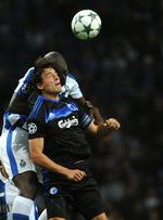 Duel. Thomas Delaney havde andel i Portos scoring, men anføreren kæmpede forbilledligt som resten af FCK-holdet. 