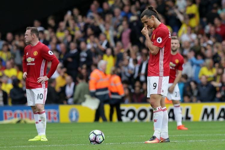 Nederlag. Zlatan Ibrahimovic (th.) lagde op til Uniteds eneste mål. 