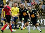 Måååål. Mikkel Rask åbnede festlighederne i Brøndby. 