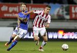MATCHVINDER. Lyngbys Kristoffer Larsen (tv.) tabte denne duel, men fik revanche. 