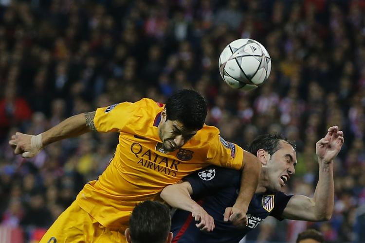 Topkamp. Barcelona vandt to gange 2-1 i ligaen over Atletico  i sidste sæson, men Madrid-klubben trak det længste strå i kvartfinalerne i Champions League. 