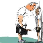 Motionscenteret. Tegning: Mette Dreyer 