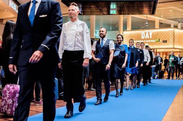 Catwalk. Ved en modeopvisning i Københavns Lufthavn fremviser SAS selskabets nye uniformer. De første siden 1999. 