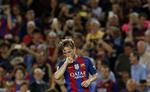 mål! Ivan Rakitic bragte Barcelona foran på et hovedstød. 