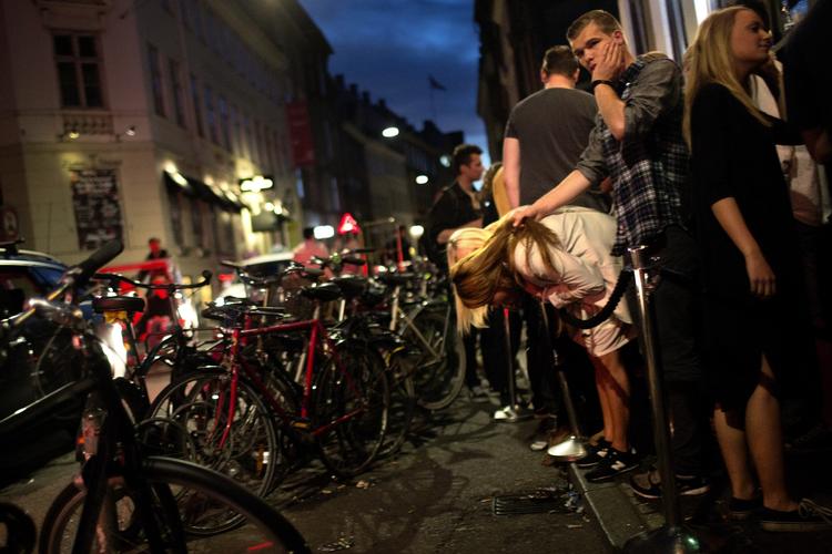 Vestergade og Strøget om natten