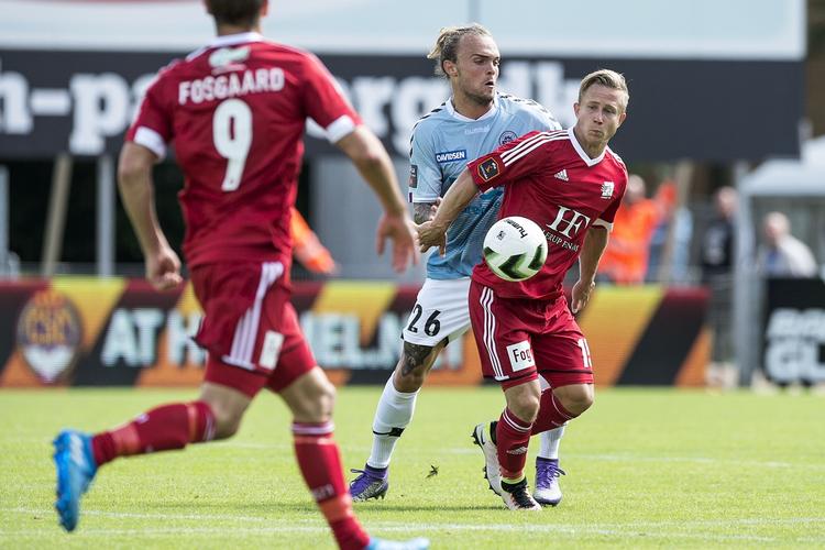 Super. Jeppe Kjær (th.) og Lyngby har i den grad leveret positive overraskelser i Superligaen i denne sæson. 
