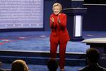 VINDER. Hillary Clinton har grund til at smile efter nattens debat på Hofstra University i New York. I hvert fald hvis man spørger vælgerne. 