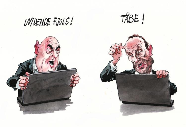 Korrespondance. Mere EU er ikke løsningen på de problemer, EU selv har skabt, skriver Søren Espersen (DF) til Martin Lidegaard (R). Tegning: Roald Als 