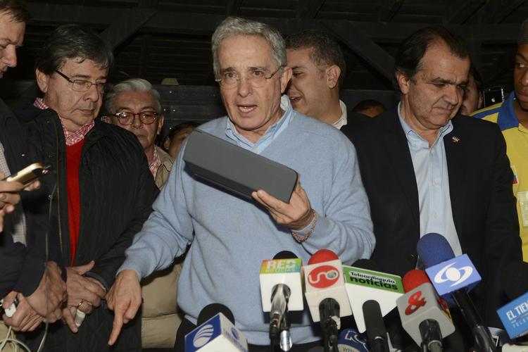 Sejrsherre. Ekspræsident Alvaro Uribe fik sit nej til fredsaftalen igennem. 