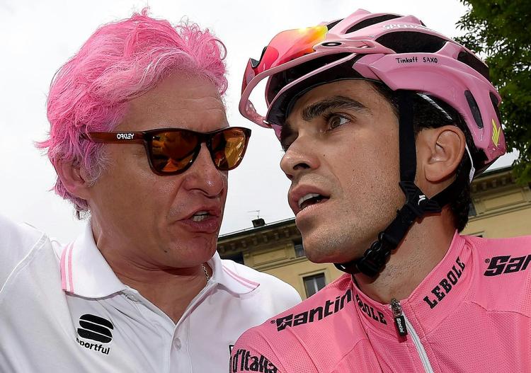 Galning? Oleg Tinkov (Tv) fik ikke det ud af Contadors ansættelse, som han havde håbet. 