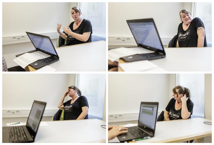 mødet. Sanne Jørgensen til møde med sagsbehandleren på jobcenteret i Næstved. 