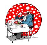 Tegning: Jørn Villumsen. 