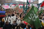 Demonstrationer mod nedskæringer på uddannelse