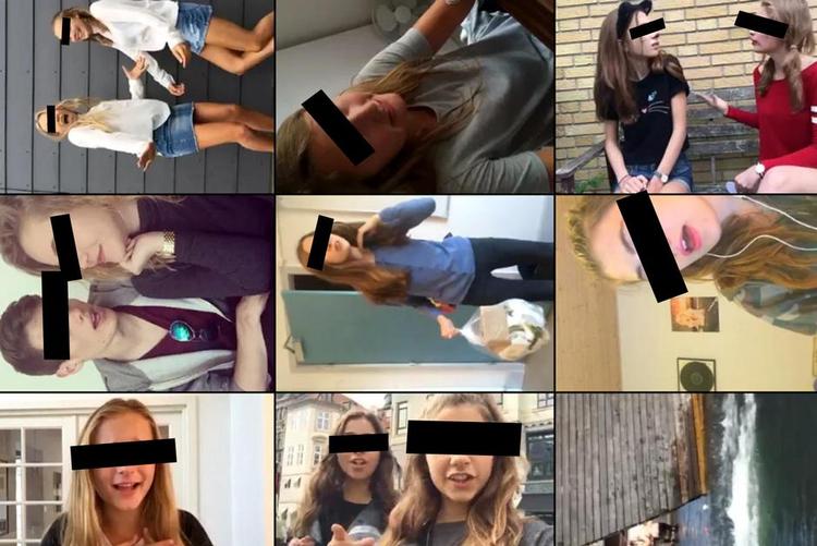 POPULÆRT. Danske børn og unge i tusindvis bruger dagligt appen Musical.ly. Foto: Skærmdump fra appen - anonymiseret af Politiken 