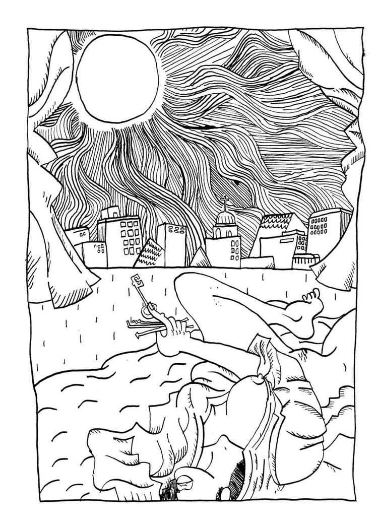 Tegning. Fra bogen: Halfdan Pisket. 
