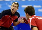 SUCCES. Danske Jonathan Groth bliver europamester i selskab med sin tyske makker Patrick Franziska. 
