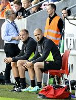 KULTURBÆRER. Kristian Bach Bak (th) måtte stoppe ’før tid’ og smide trøjen. Han ved endnu ikke, om han har en cheftræner i maven. 