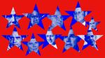 Præsidenter. Bogen gennemgår ti amerikanske præsidenter – øverst fra venstre Abraham Lincoln, Franklin D. Roosevelt, Harry S. Truman, John F. Kennedy, Lyndon B. Johnson, Richard M. Nixon, Ronald Reagan, Bill Clinton, George W. Bush og Barack Obama. Foto: AP 