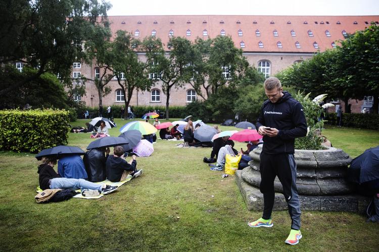 Dengang. I sommer blev  Bibliotekshaven rendt over ende, og i dag er græsset de fleste steder i haven ikke-eksisterende. 