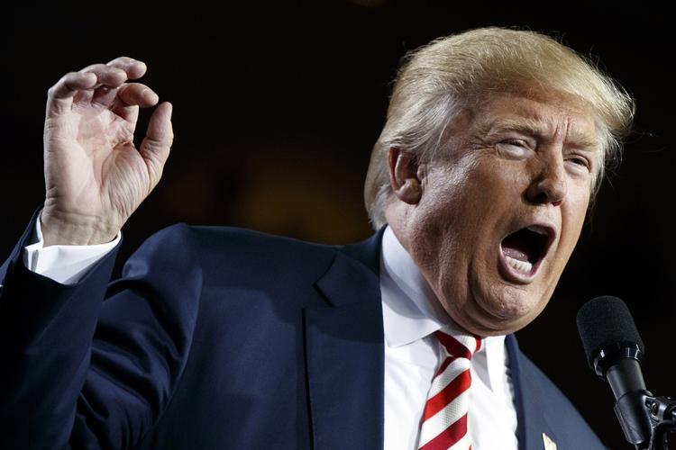 Det er især Donald Trump, de makedonske hjemmesider er glade for at skrive om. FOTO: AP 