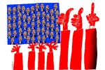 Obamaland. Den snart forhenværende præsidents sejr over John McCain var (i valgmandsstemmer) 365 - 173. Et klart folkeligt mandat. Tegning: Jørn Villumsen 