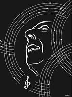 Bas. Den dybe vokal var kendetegnet for Leonard Cohens musik. Grafik: Mads Pedersen 