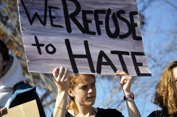 Williamstown, Massachusetts, er en relativt lille by, men også her var der demonstration lørdag. 