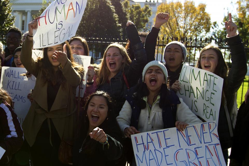 Det Hvide Hus i Washington har været samlingssted for demonstranter de seneste par dage. 
