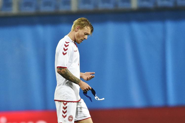 Synlig. Simon Kjær var til stede som anfører, reel målscorer og redningsmand på egen målstreg. 
