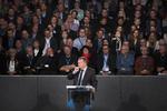 indbydelse. Lars Løkke Rasmussen på Venstres landsmøde, hvor han bekendtgjorde, at han vil invitere Liberal Alliance og Konservative indenfor i regeringen. 