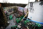 Politiet gav pressen et kig indenfor i Ungdomshuset efter rydningen. 