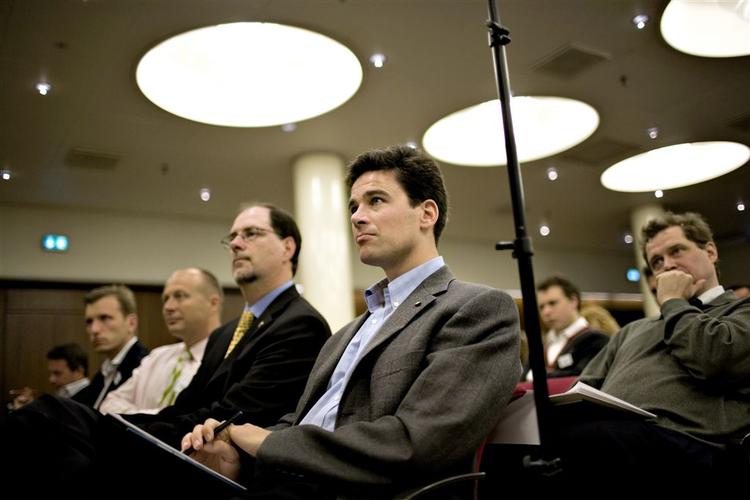 Henrik Fogh Rasmussen fotograferet, da han i 2007 præsenterede sin bog 'Amerikanske Tilstande'. 