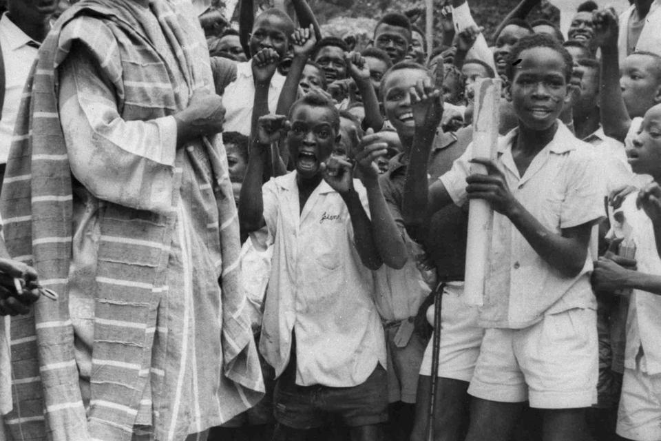 Muhammed Ali på besøg i Nigaria i 1964. 